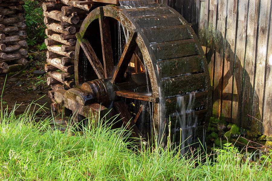 Grist Mill Wheel Photograph by Bob Phillips