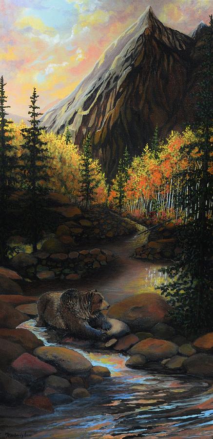 Wildlife Painting - Grizzly Bear Autumn by Kimberly Benedict