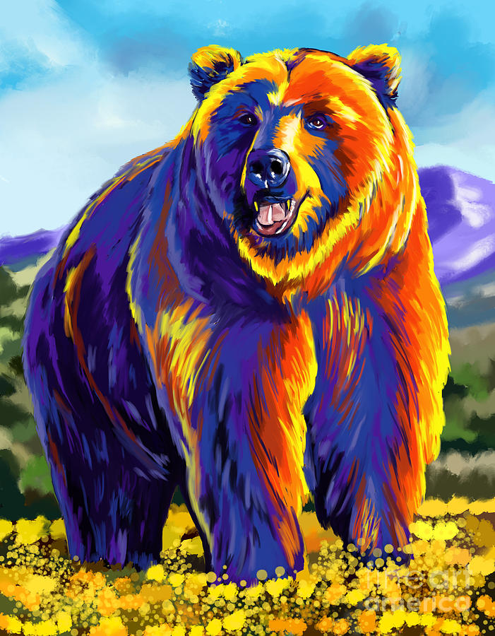 Grizzly Bear Painting by Tim Gilliland
