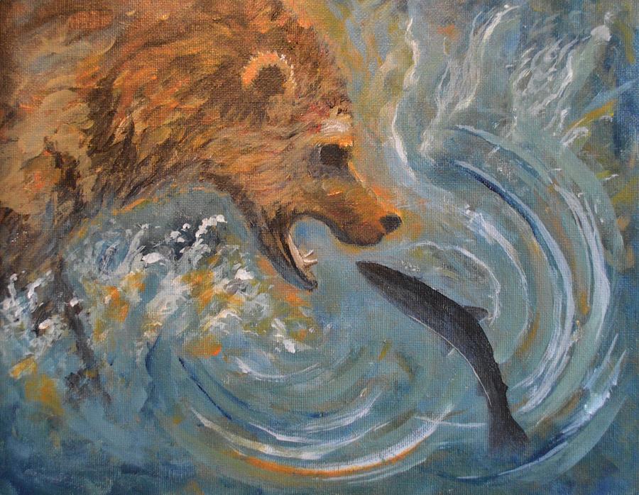 Trout Painting - Grizzly Bear Trout by Kimberly Benedict