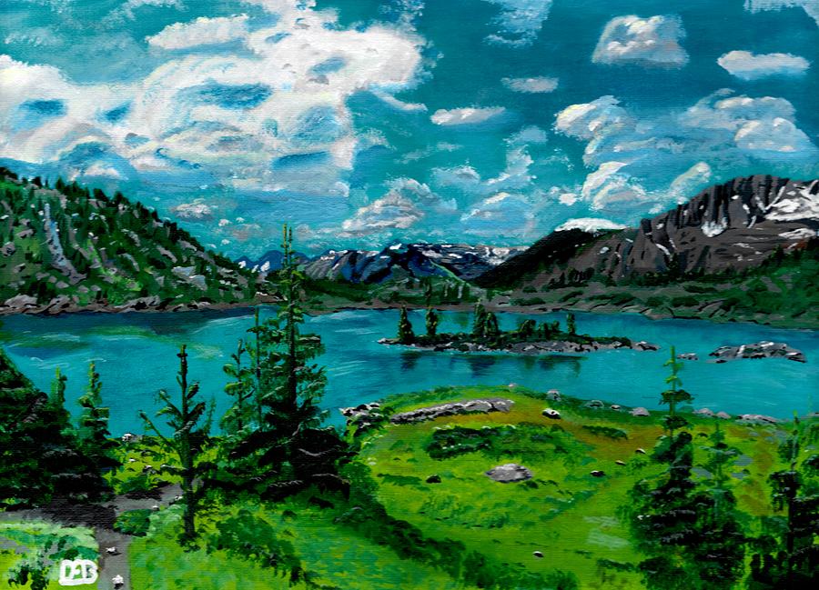 Grizzly Lake  Painting by David Bigelow