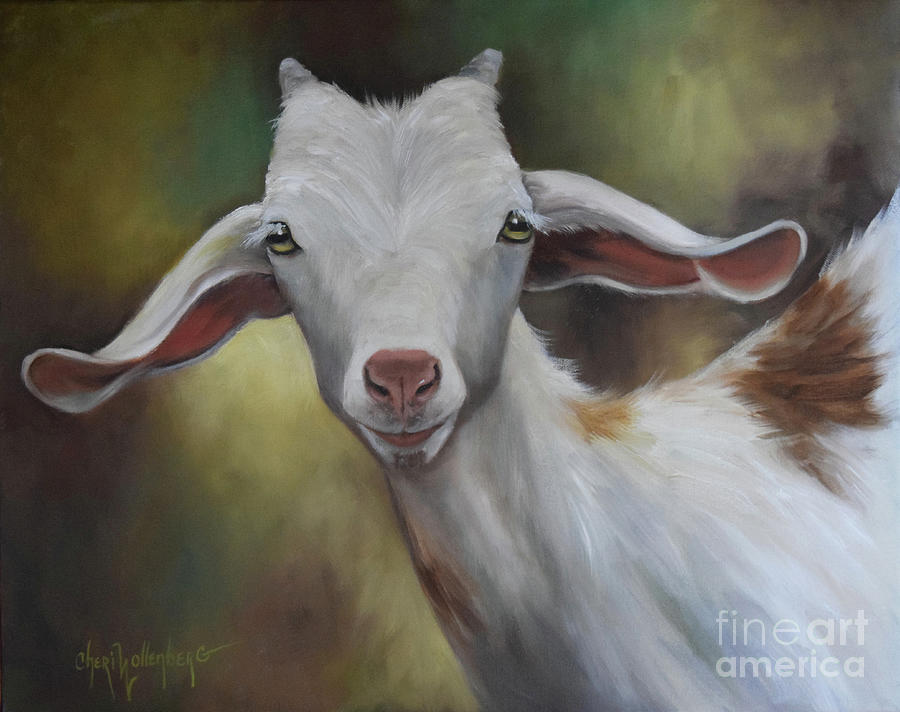 Groady The Goat Painting by Cheri Wollenberg
