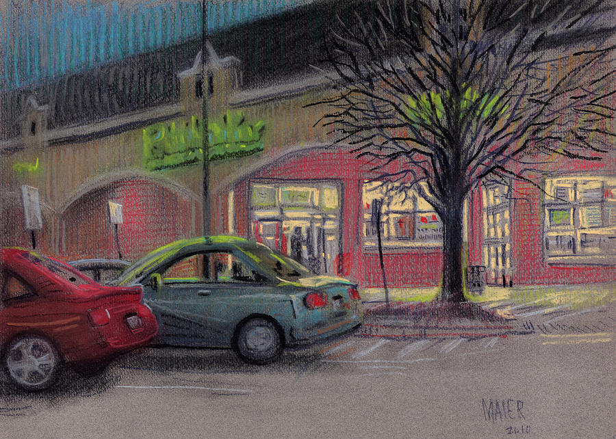 Grocery Shopping Drawing by Donald Maier