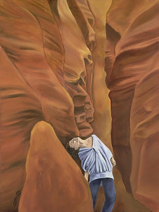 Groove Canyon Painting by Sandi Snead