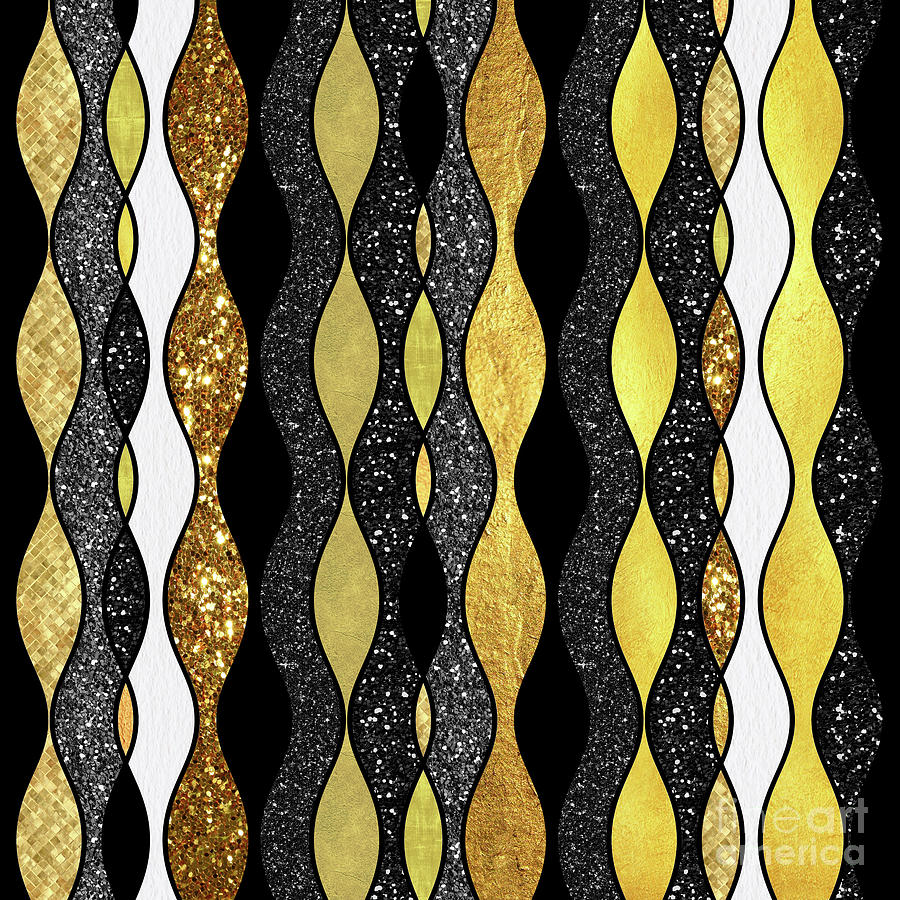 Abstract Digital Art - Groovy, Baby Modern take on a Retro 1960s design by Tina Lavoie