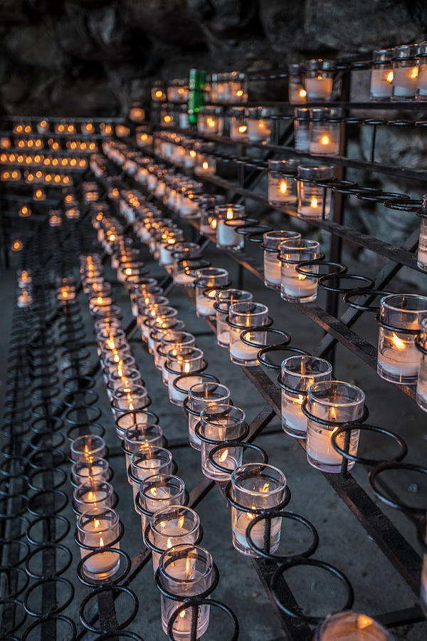 Grotto of our lady of Lourdes Candles  Photograph by John McGraw