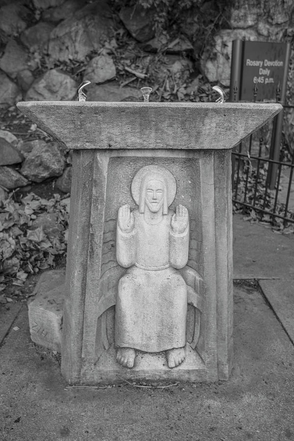 Grotto of Our Lady of Lourdes drinking fountain  Photograph by John McGraw