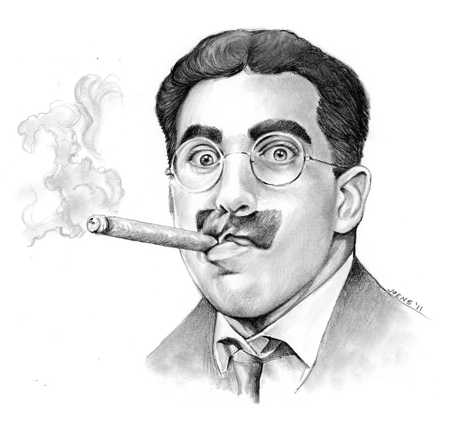 Groucho Drawing by Greg Joens