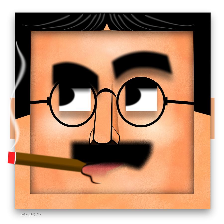 Groucho Marx Blockhead Digital Art by John Wills