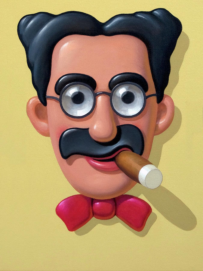 Birthday Card Painting - Groucho Marx by Brian McCarthy Birthday Card Painting - Groucho Marx by Brian McCarthy