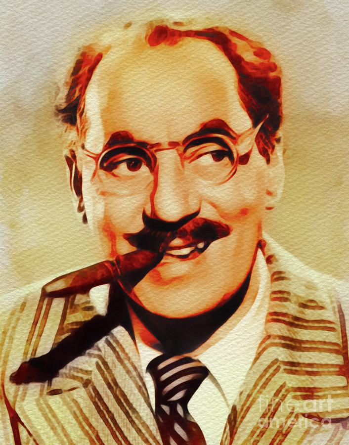 Groucho Marx, Hollywood Legend Painting