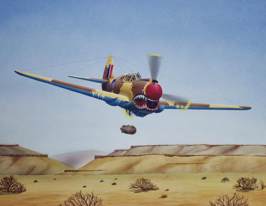 P-40 Kittyhawk Mk3 Painting by Rick Bennett