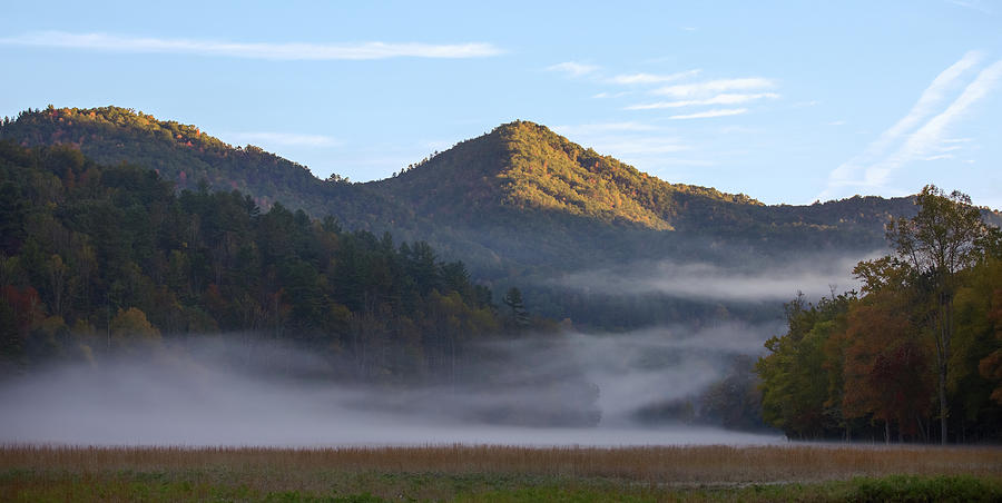 Ground Fog in Cataloochee Valley - October 12 2016 Photograph by D K Wall