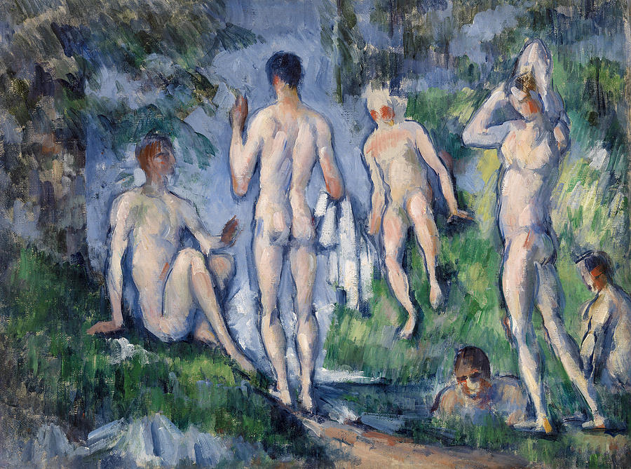Paul Cezanne Painting - Group of Bathers by Paul Cezanne