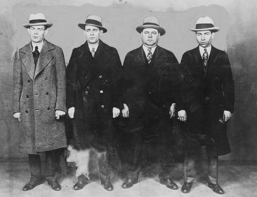 Group Of Mobsters In The 1920s. Left Photograph by Everett