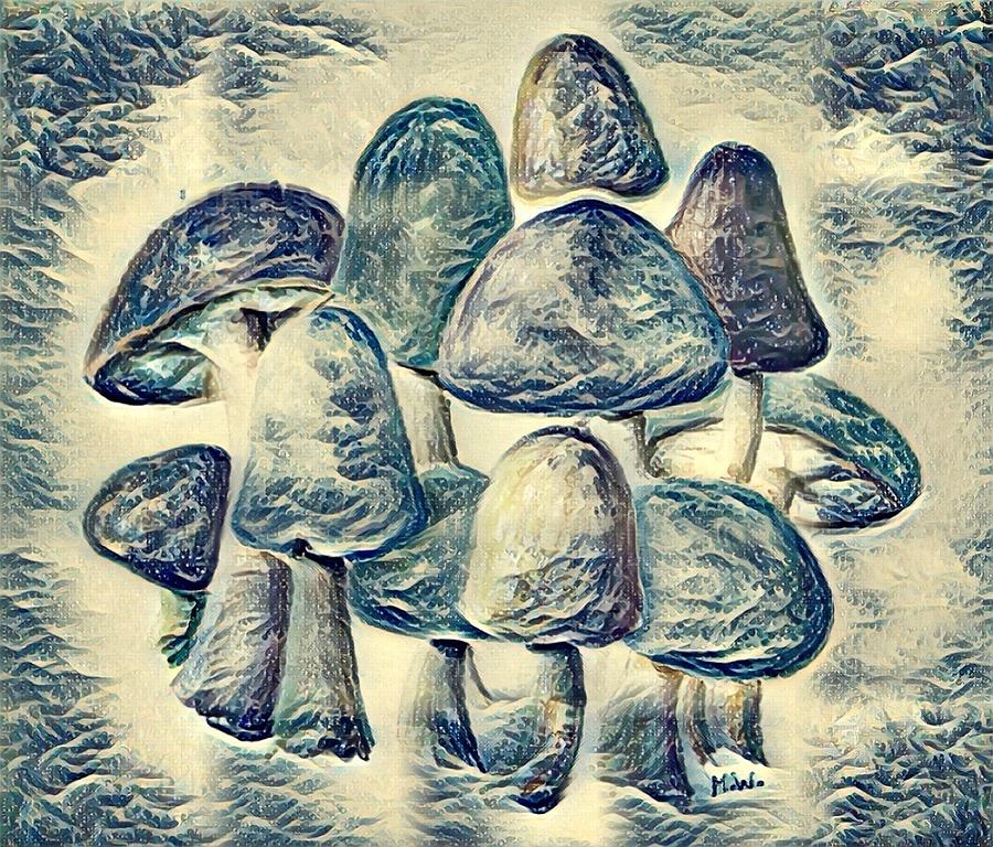 Group of mushrooms 1 Digital Art by Megan Walsh