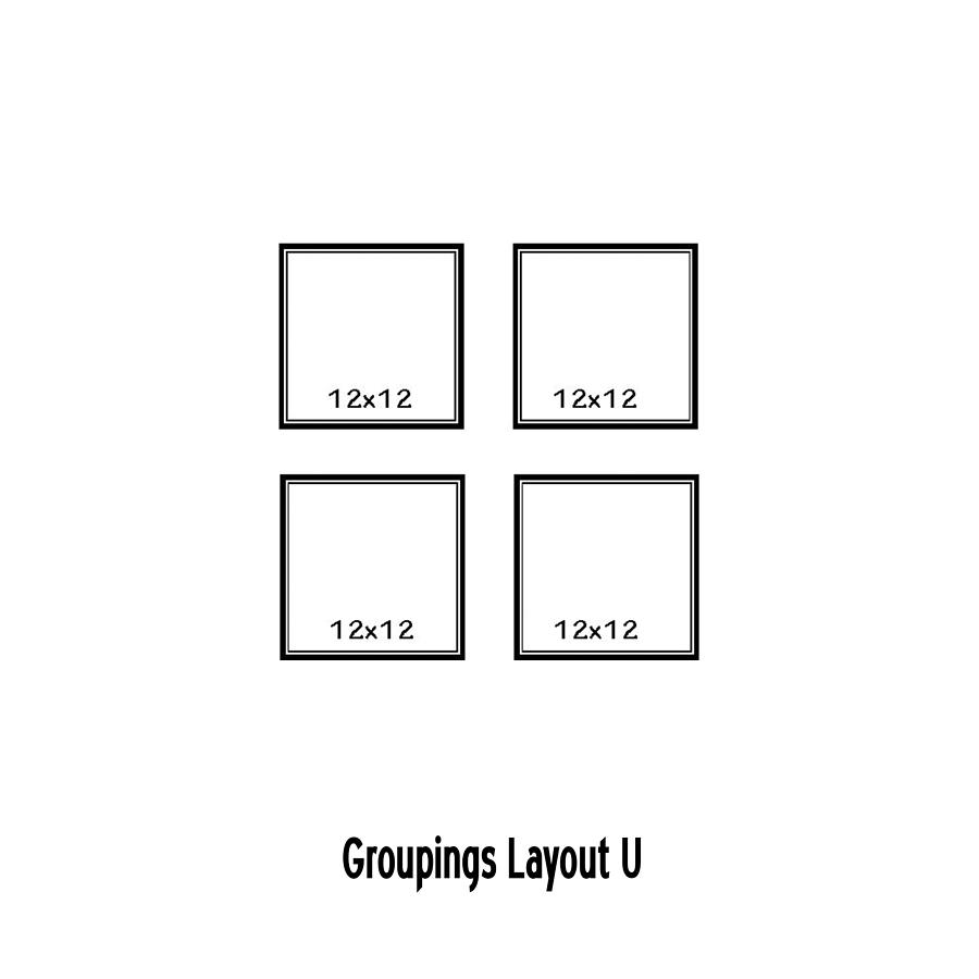 Grouping Digital Art - Groupings Layout U by Melissa Smith
