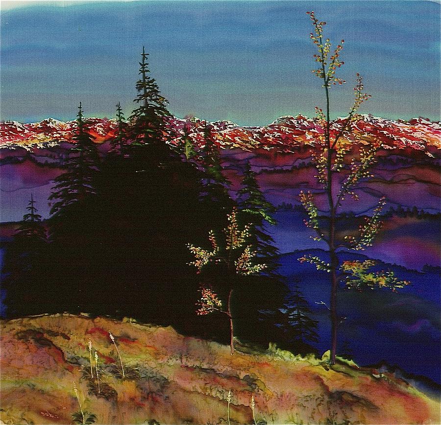 Landscape Tapestry - Textile - Grouse Mountain by Carolyn Doe