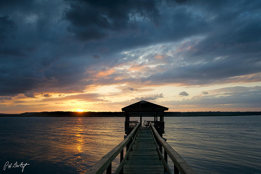 Growing Dark On The Dock Photograph By Phill Doherty - Pixels