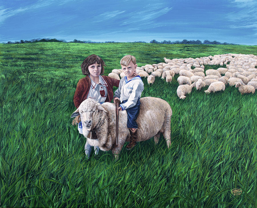 Growing Up Basque Painting by Jessica Tookey