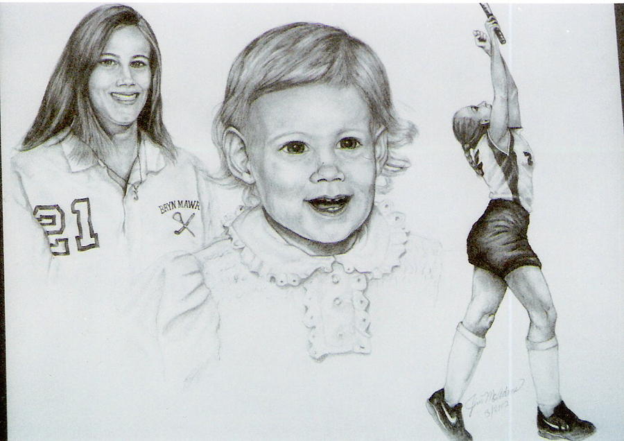 Black And White Drawing - Growing Up by James McAdams