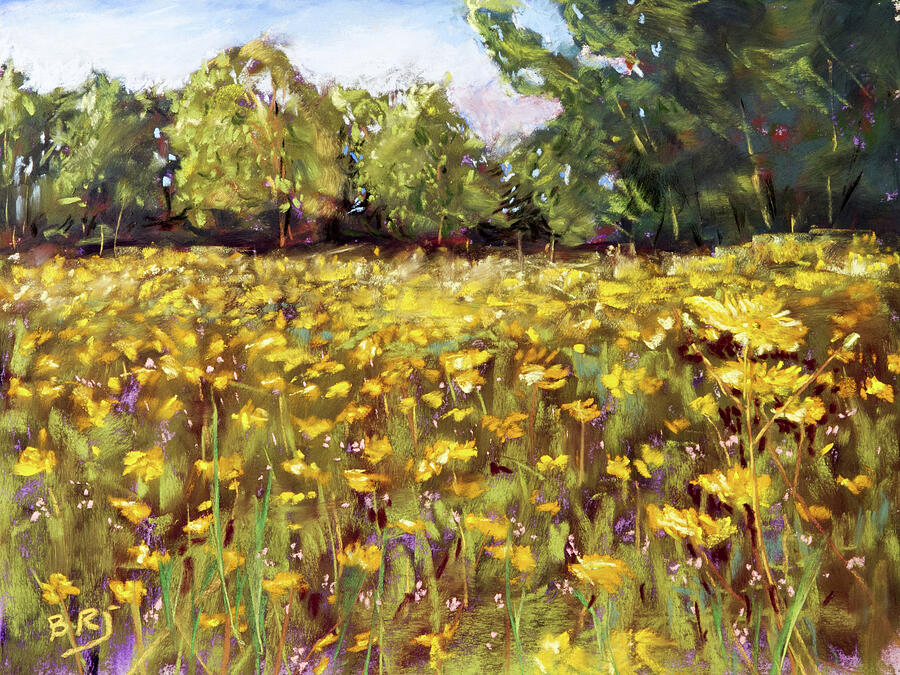 Growing Wild - Wildflower Landscape Painting by Barry Jones