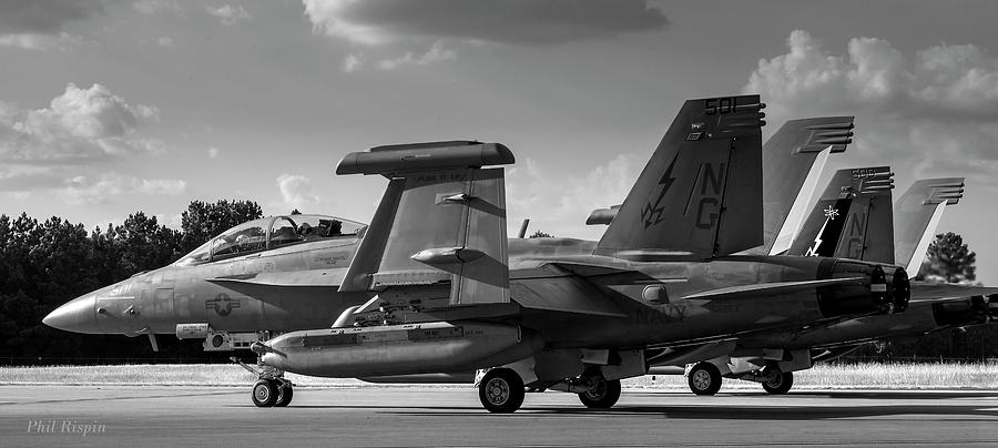 Jet Photograph - Growlers Getting Ready for Departure by Phil And Karen Rispin