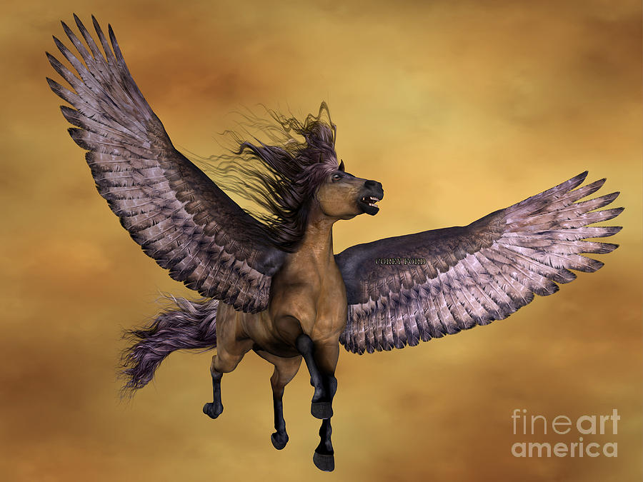 Gruella Pegasus Painting by Corey Ford
