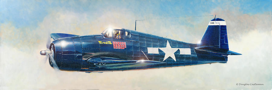 Grumman F6F-5 Hellcat Painting by Douglas Castleman