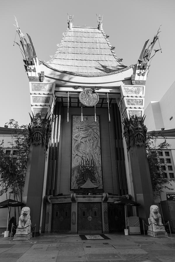 Grummans Chinese Theatre in Black and White  Photograph by John McGraw