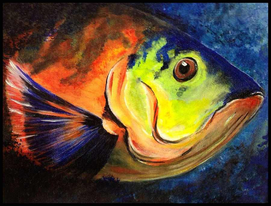 Grumpy Grouper Painting by Dianne May - Pixels