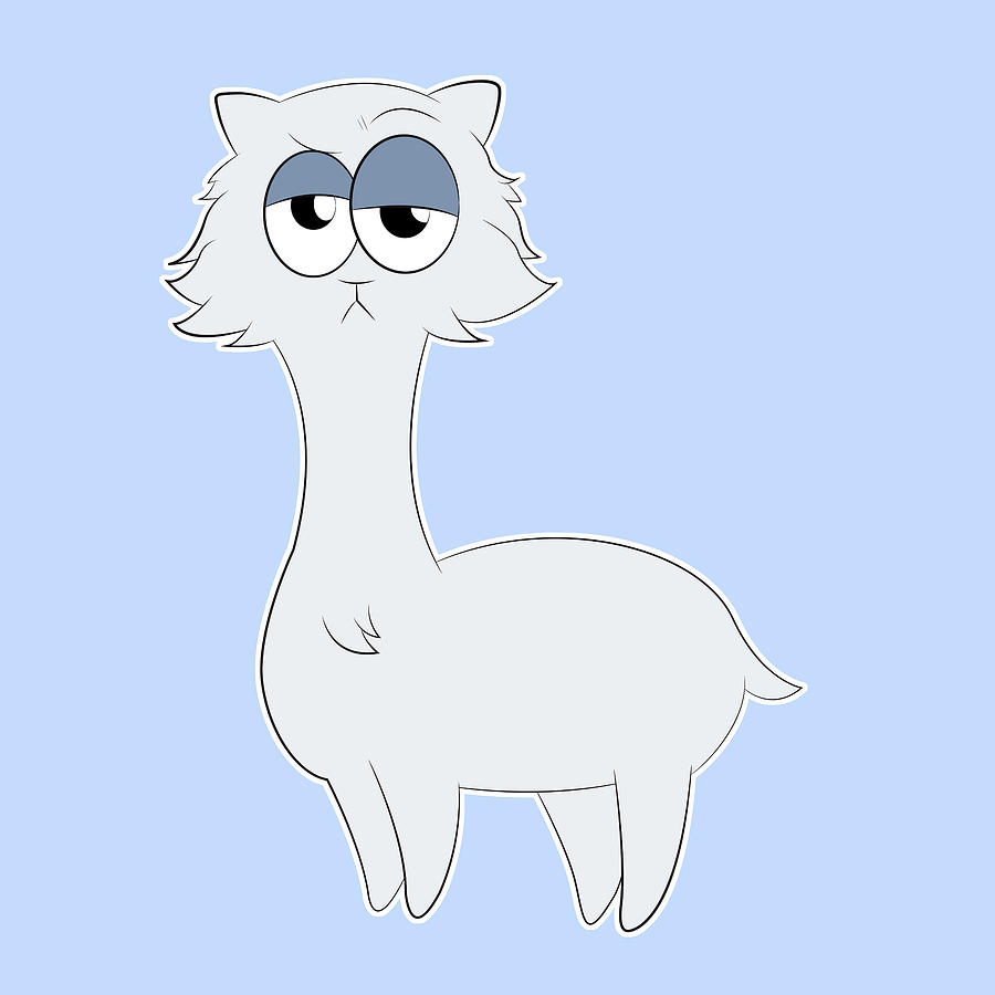 America Digital Art - Grumpy Persian Cat Llama by Catifornia Shop