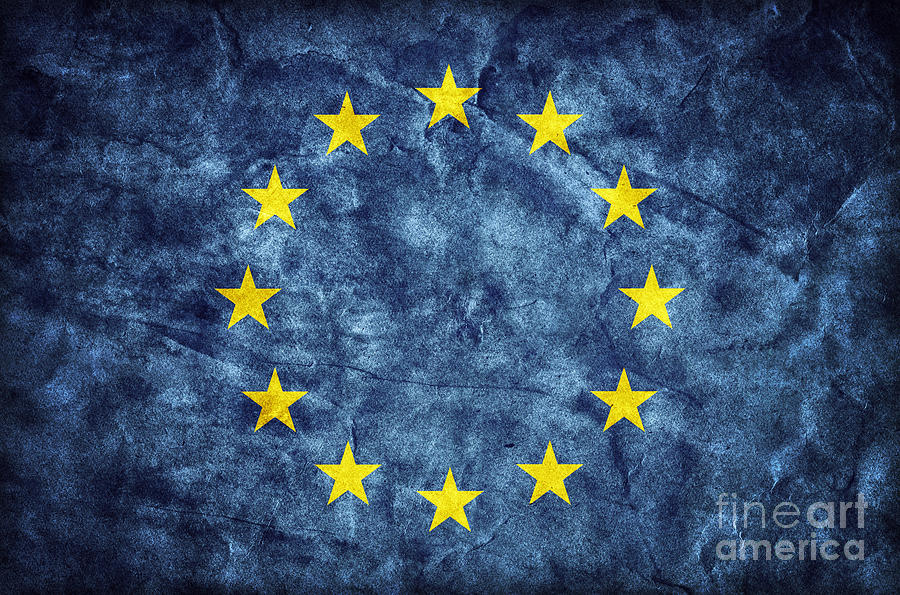 Grunge European Union flag Photograph by Michal Bednarek