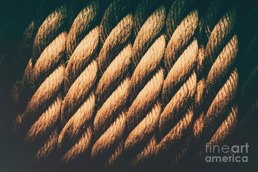 Grunge rope background Photograph by Anna Om