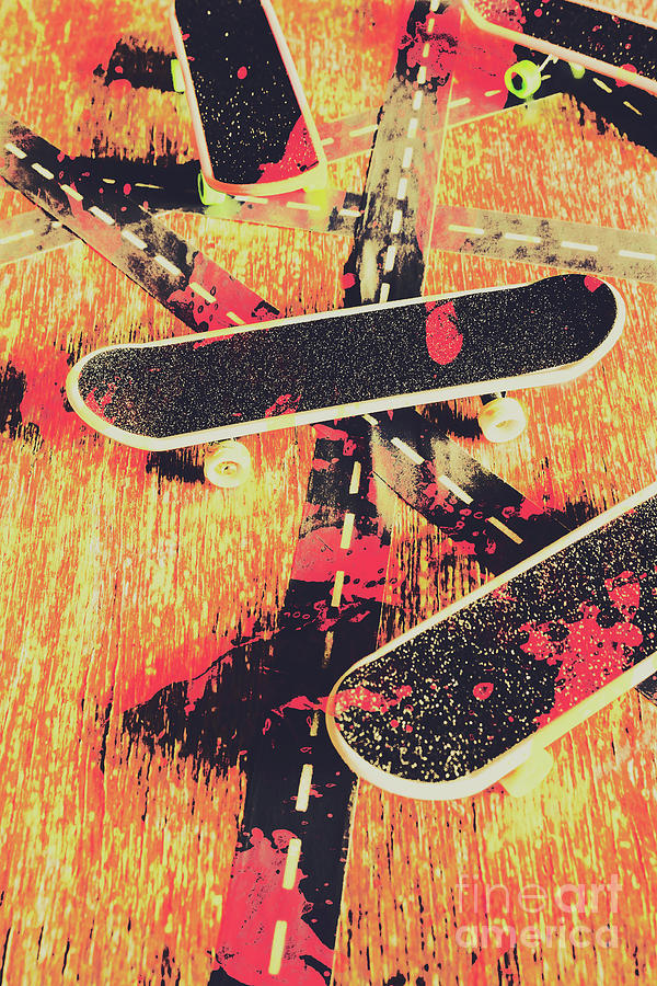 Grunge skate art Photograph by Jorgo Photography