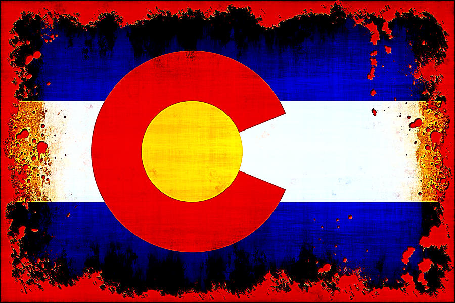 Grunge Style Colorado Flag Photograph by David G Paul