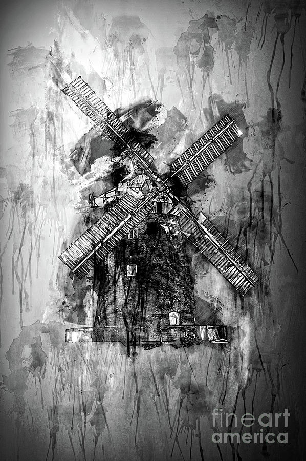 Grunge Windmill Photograph by Jack Torcello