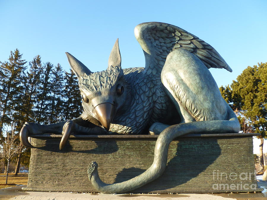 Gryphon Statue - University of Guelph 50th Anniversary Mascot Photograph by Lingfai Leung