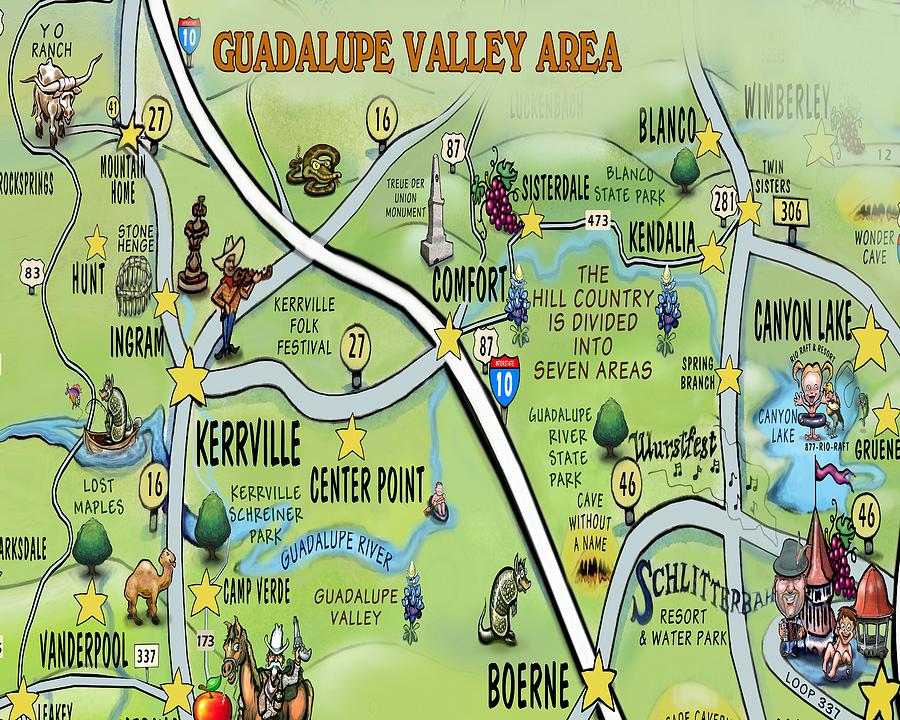 Guadalupe Valley Area Digital Art by Kevin Middleton