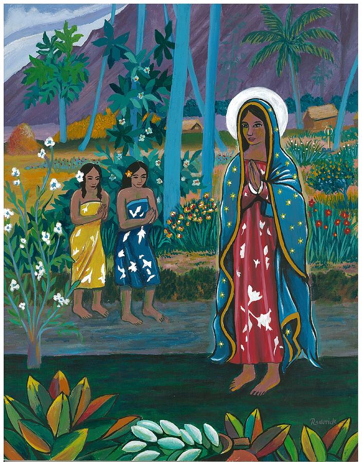 Guadalupe visits Gauguin Painting by James RODERICK