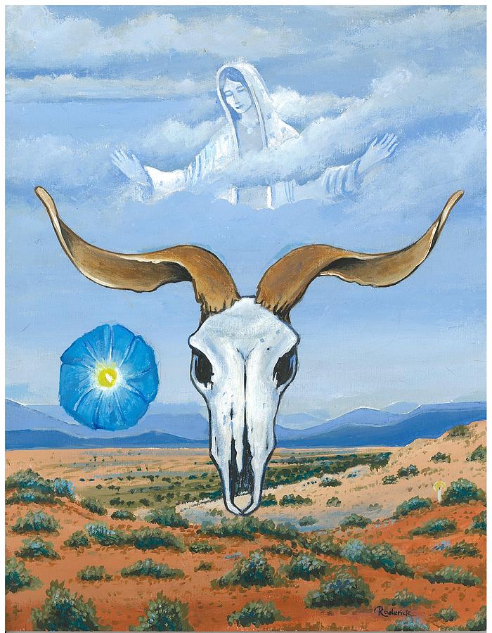 Guadalupe visits Georgia OKeeffe Painting by James RODERICK