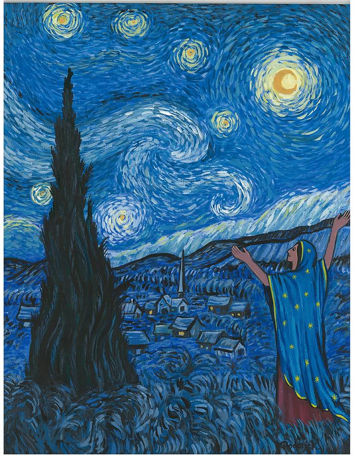 Vincent Van Gogh Painting - Guadalupe visits Van Gogh by James RODERICK
