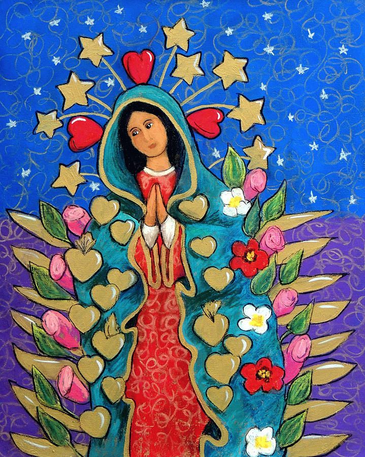 Guadalupe with Stars Pastel by Candy Mayer