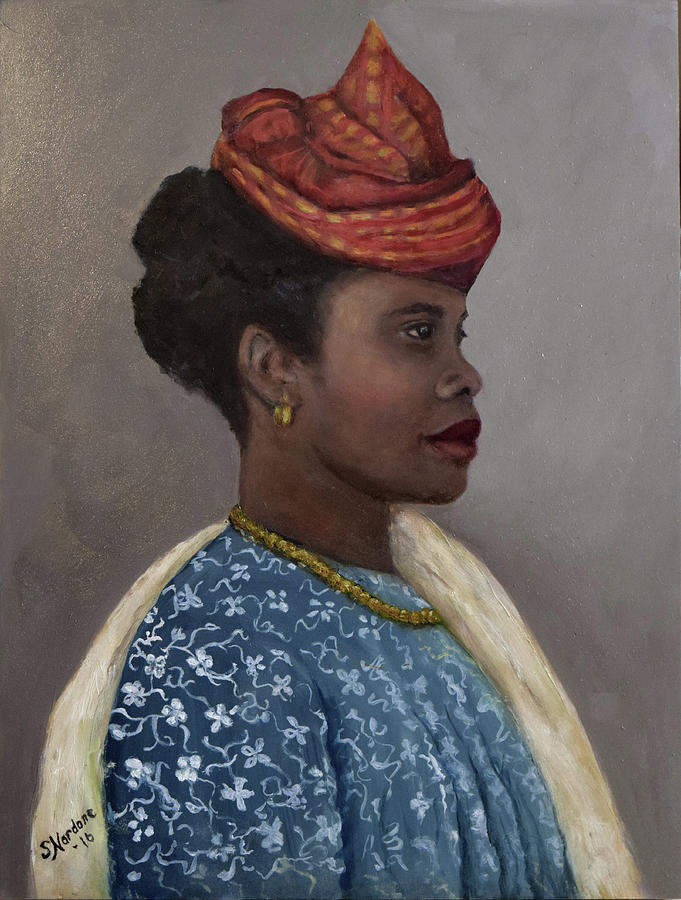 Guadeloupe Woman Painting by Sandra Nardone