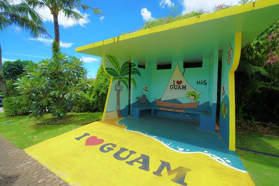 Nature Photograph - Guam Bus stop by Street Fashion News
