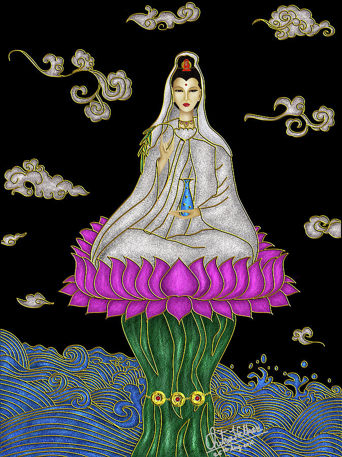 Guan Yin Digital Art by Chitra Helkar - Fine Art America