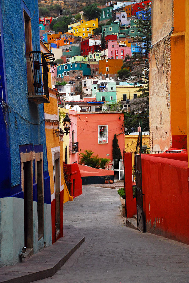 Architecture Photograph - Guanajuato Lane by Skip Hunt