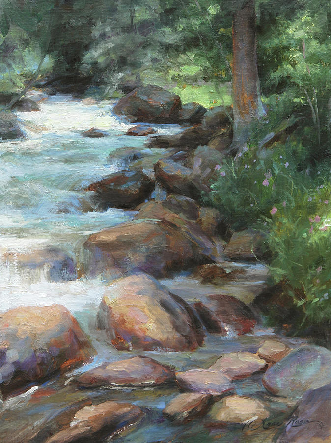 Summer Painting - Guanella Pass Stream by Anna Rose Bain