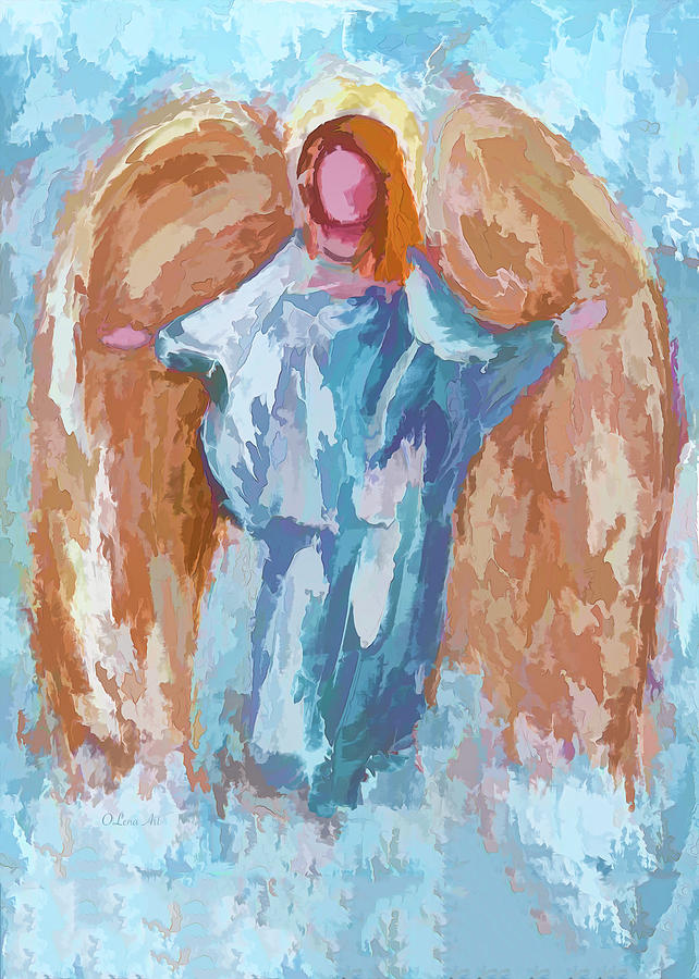 Guardian Angel Photograph by Lena Owens - OLena Art Vibrant Palette Knife and Graphic Design