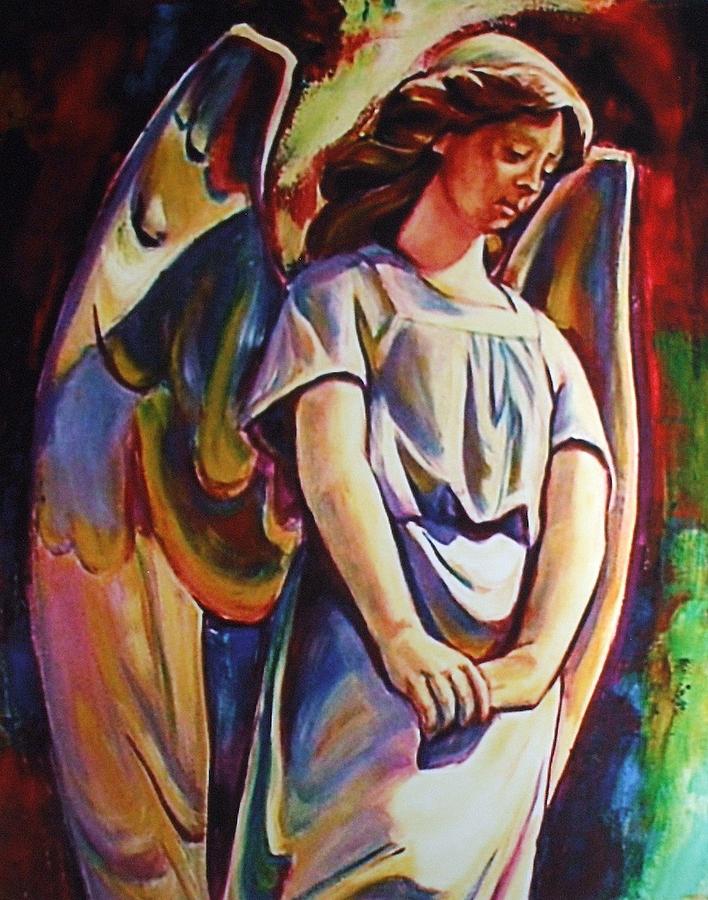 Guardian Angel Version 1 Painting by Sheila Diemert